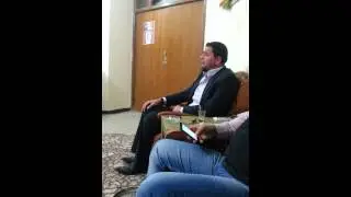 جلسه بين المنشد حيدر الجابري  والمنشد فاضل النجفي