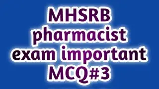 MHSRB pharmacist exam preparation#pharmamcqgovernmentpharmacistexampreparation