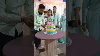 Baby 1st Birthday Cake Cutting 🎂 💞| Cuteness overloaded 😍🥳 | #shorts #birthday #trending #viral