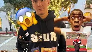 Trying sour candy from Rocket Fizz