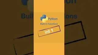 int 1 Python Yerleşik (Gömülü Built-in) Fonksiyonlar #coding #python #programming