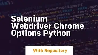 selenium webdriver chrome options python