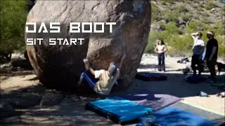 'Das Boot - Sit Start' : Beardsley Boulder Pile, AZ