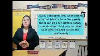 DEMO TEACHING. TABLE NAPKIN FOLDING.