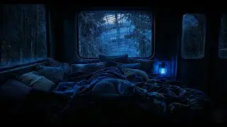 Best Rain in Abandoned Train Car (No Ads)🚂 | Sleep Deeply with Calm Heavy Rain & Insomnia Relief