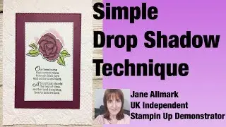 Stampin  Up Tea Together - easy blends colouring with simple drop shadow technique.