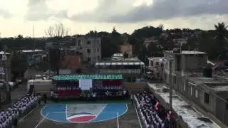 Acto a la bandera del Colegio Parroquial Nuestra Señora de Lourdes.