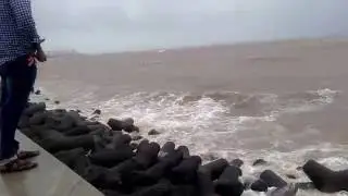 Mumbai - Marine Drive in Monsoon High Tide