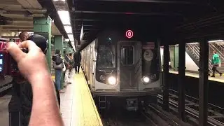 NYC Subway HD 60fps: Kawasaki R160B Siemens Q Train @ 14th Street - Union Square (4/30/17)