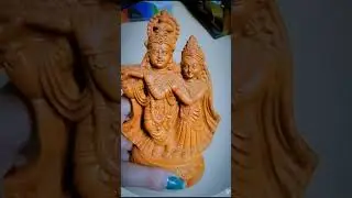 Jai shree krishna 🙏🦚🪈#krishna #radheradhe #music #statue #clayart
