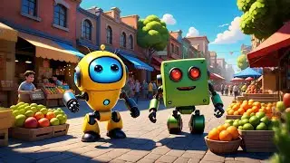 Six Little Robots Say Beep Beep Beep | Robot Song for Kids | Preschool Counting & Sound Rhyme