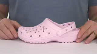 Crocs Kids Classic Clogs with Floral Cut Out Design (Little Kid/Big Kid) SKU: 9985465