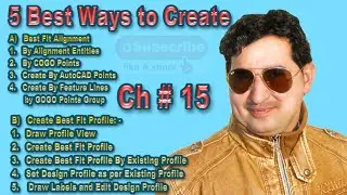 5 Best Ways To Create Best Fit Alignment and Profile In Autocad Civil 3D. CH#15