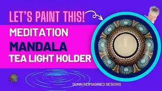 9- Let's Paint a Dot Art Mandala Tea Light Holder | Dot Art Mandala Tutorial | Meditation Mandala
