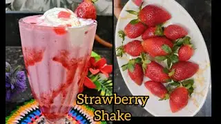 Thick and Creamy Strawberry Milkshake easy and Quick recipe |How to make Strawberry Milkshake 😋