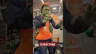 Frankenstein Animatronic at Home Depot #shorts