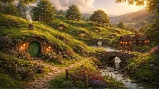 The Shire 🌿 Relaxing Fantasy Ambience | Peaceful Folk Music for Reading