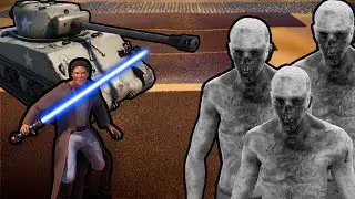 20,000,000 ZOMBIES vs 60,000 JEDI KNIGHTS + 1,000 SHERMAN TANKS | UEBS 2