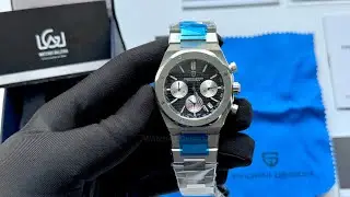 Pagani Design PD1707 Black | Royal Oak Chronograph | Men Chronograph Watch | Pagani 1707 Watch