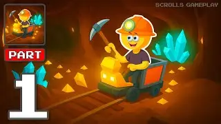 Lazy Miner: Mining Simulator - Gameplay Walkthrough Part 1 - Sleepy Dwarf Dig Game (iOS, Android)