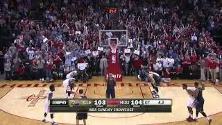LeBron James Misses Clutch Fourth Quarter Free Throws - Cavs @ Rockets - March 1, 2015