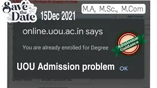 UOU m.a.में एडमिशन इस तरीके से लें|uou online admission 2021|uou M.a, M.Sc, M.Com admission problems