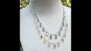 GIGAJEWE 14.5ct Yellow Solid Gold 9K/14K/18K Necklace 4*10MM  White D Color Moissanite Necklace