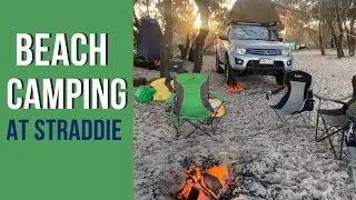 Camping on main beach at North Stradbroke Island #shorts