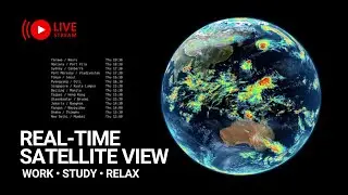 🔴 [LIVE] Earth From Space &mdash; 📡 GK-2A Satellite RGB Cloud View of Typhoon Nakri | Ambient Space Music