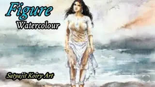 Figure Watercolour Art // Demo  -Satyajit Koiry Art (India)