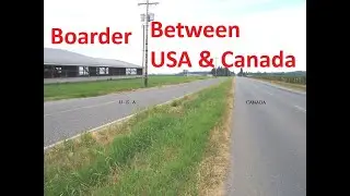 Driving between USA and Canada border through Zero Avenue