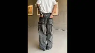 Vintage Distressed Workwear Denim Pants #custom #fashion #manufacturing #ootd #style #outfit #jeans