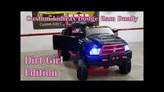 Dirt Girl Edition Dodge Ram Dually- Custom Kidtrax 12 volt ride on