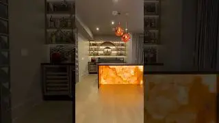 🔥 Luxury Home Bar with Glowing Onyx Centerpiece #interiordesign #interiordesigntips #dreamhome