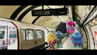 The trolls going to ride the Bakerloo Line from Lambeth North Station 
