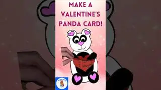 Make a Valentine's Panda Card STEP-BY-STEP #art #drawing #kidsarttutorials #kidsdraw #valentinesart