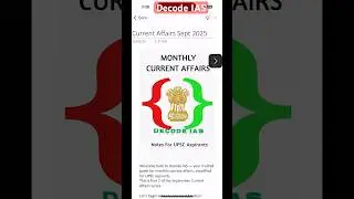September 2025 Current Affairs Part 2 #shorts #upsc #ias #ips #upscexam #currentaffairs #upsc2025