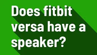 Does fitbit versa have a speaker?