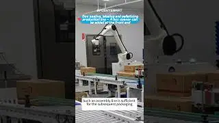 Box sealing, labeling and palletizing production line - A box opener can be added at the front end