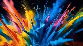 Abstract Powder World Animation - Beautiful Dynamic AI Video #fluidart  #ai #animationvideo #motion
