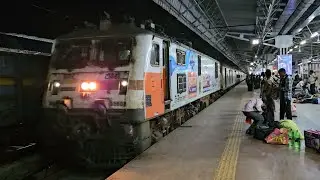 12722 Hazrat Nizamuddin Hyderabad Dakshin Express arriving Mathura Junction !!