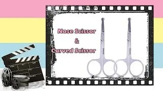 Round tip nose scissors and curved tip Makeup scissors Aliexpresss unboxing review
