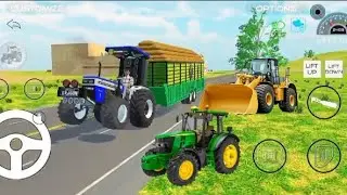 💥🚜 Pull Loaded Bori Trolley From Deep Mud | Tractor Power 😱 Indian tractor simulator #offroad #game