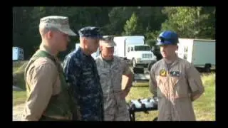 Navy admiral visits chemical biological incident response force Marines