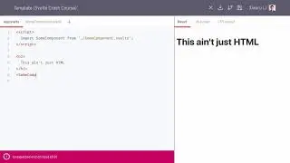 Structuring Components with Svelte Template (4/10 - Svelte Crash Course)