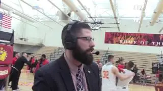 Men's Basketball post game interview with Coach Andy Bronkema