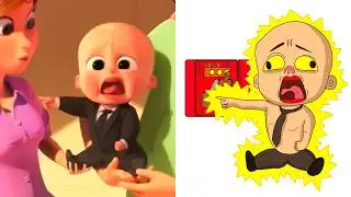 Tim Meets His New Brother _ The Boss Baby Funny Drawing Meme | Nursery Rhymes | CoComelon