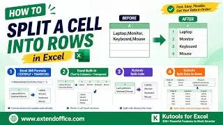 How to split a cell into rows by delimiters in Excel?