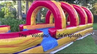 VOLCANO Water Slide - 850-281-9280 - 98 Bounce N Party rental Gulf Breeze Pensacola