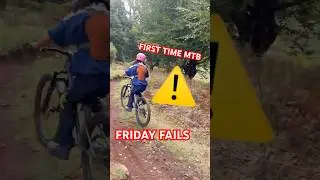 First mtb experience⚠️ #fridayfails #fail #crash #funny #goodtimes